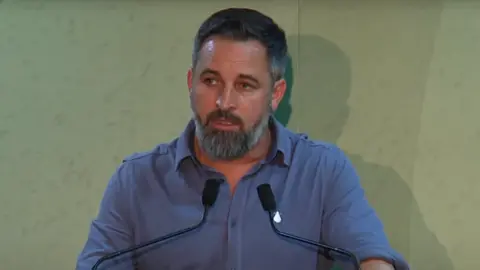 Santiago Abascal, durante un mitin en el Hotel Ulises / Archivo