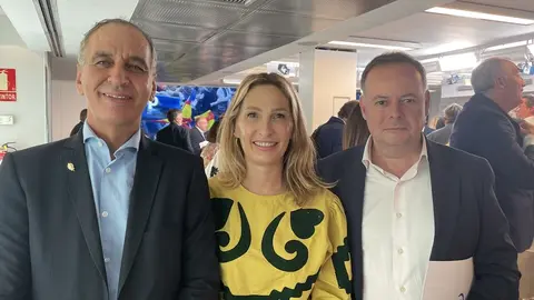 Abdeselam, D&iacute;az y Celaya, al t&eacute;rmino de una reuni&oacute;n de la Junta Directiva Nacional del PP