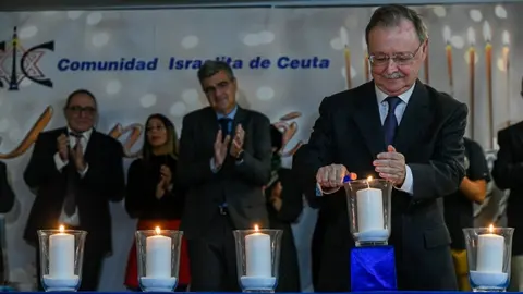 Juan Vivas, durante la celebraci&oacute;n de la Januc&aacute; de 2022 / Archivo