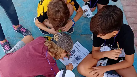 Un grupo de alumnos del Lope de Vega, durante una actividad de Ecoembes