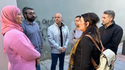 Miembros del PSOE en la barriada de O'Donnell