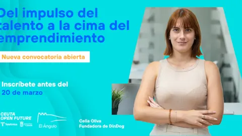 Cartel de Ceuta Open Future.
