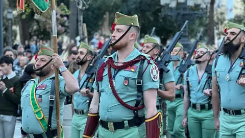 Legi&oacute;n legionarios Ej&eacute;rcito lluvia Encuentro 2024 Semana Santa