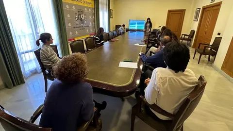 La sala de prensa de la Delegaci&oacute;n del Gobierno, durante una jornada divulgativa