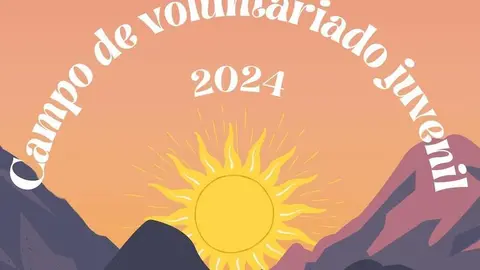 Cartel de los campos de voluntariado juvenil.