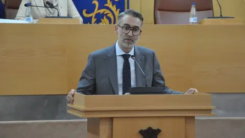 Sebasti&aacute;n Guerrero, durante su intervenci&oacute;n en el Debate sobre el Estado de la Ciudad
