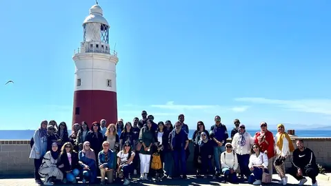Los alumnos de la Escuela de Idiomas en Gibraltar.