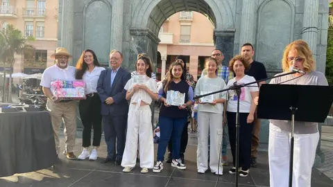 Un momento de la entrega de premios en la Feria del Libro.