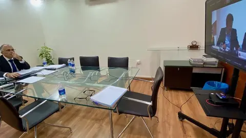Gait&aacute;n durante la Conferencia Sectorial, a la que atendi&oacute; de manera telem&aacute;tica