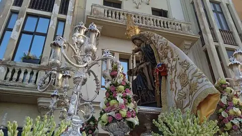 La procesi&oacute;n de la Virgen de &Aacute;frica por las Fiestas Patronales de 2024.