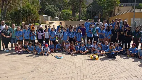 El Grupo Scout Omaha 238, durante el inicio de su 'ronda solar' de 2024