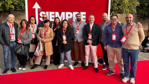 Representantes ceut&iacute;es en el Congreso del PSOE.