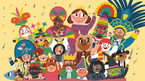 Un fragmento de la portada del libro 'Carnavales de Cuento'