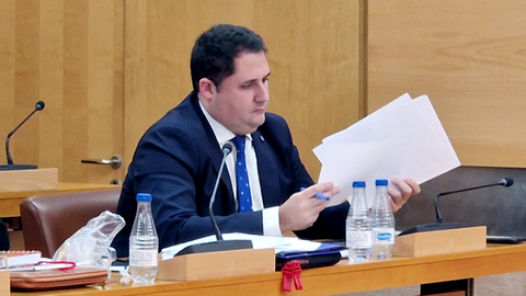  El consejero de Fomento, Alejandro Ram&iacute;rez, durante su intervenci&oacute;n plenaria 