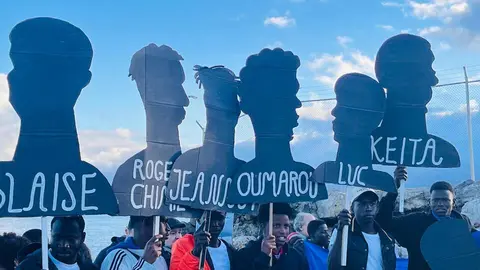 La llegada de la XXII Marcha por la Dignidad a la playa del Tarajal6