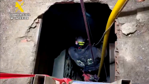  Narco t&uacute;nel en el Tarajal. Foto: Guardia Civil 