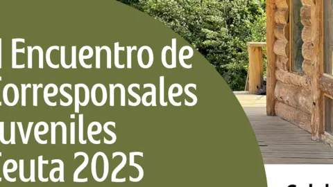 Cartel del II Encuentro de Corresponsales Juveniles de Ceuta.