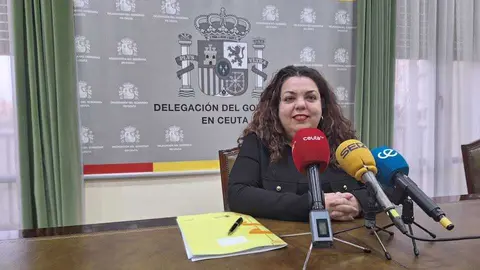 Cristina P&eacute;rez en una rueda de prensa