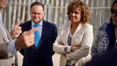 Javier Celaya junto a La Secretaria General del Partido Popular Europeo, Dolors Montserrat, en Melilla