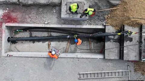 llegada del cable a tierra