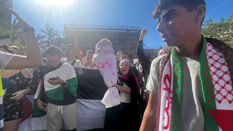 Manifestación estudiantil por Palestina.1