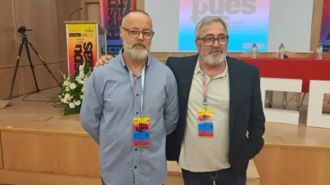 Por la izquierda, &Aacute;ngel Lara y Emilio Postigo.