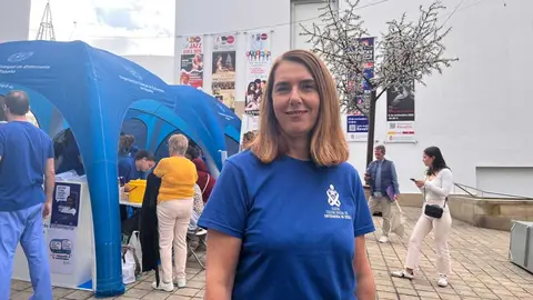 Rosa Fuentes, presidenta del Colegio de Enfermer&iacute;a de Ceuta en la campa&ntilde;a &ldquo;Pregunta a tu enfermera&rdquo; / M.R.