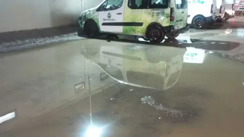 Inundaciones en la base de Servilimpce.