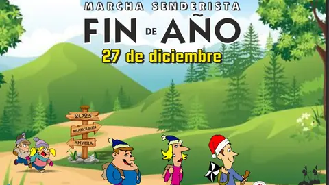 Cartel de la marcha senderista.