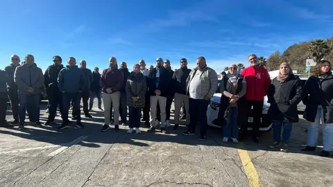 Concentración del sector del taxi en la explanada del Chorrillo. 3