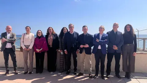 Miembros de Vox en el Tarajal para la reuni&oacute;n interparlamentaria celebrada en Ceuta / M.R.
