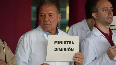 Un momento de la huelga m&eacute;dica.