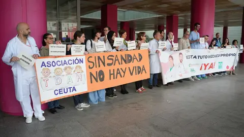 Un momento de la huelga m&eacute;dica.