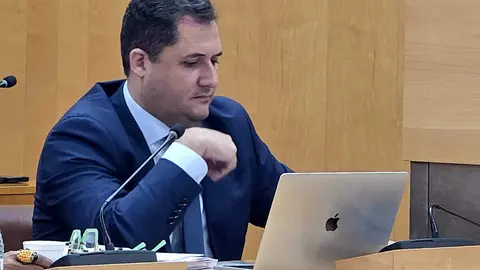  El consejero de Medio Ambiente durante la sesi&oacute;n plenaria de este mi&eacute;rcoles _ Laura Ortiz 