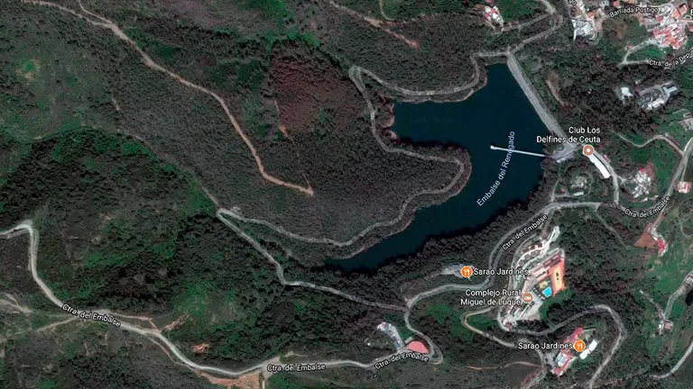Pantano del renegado, vista sat&eacute;lite.