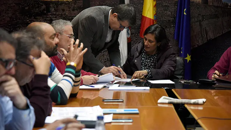 Kissy Chandiramani, consejera de Hacienda,reunida con los sindicatos