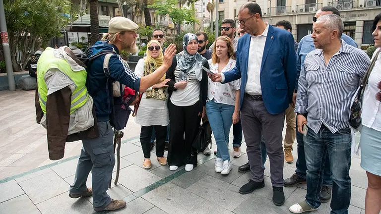 Integrantes de la coalici&oacute;n Caballas en la plaza de los Reyes.