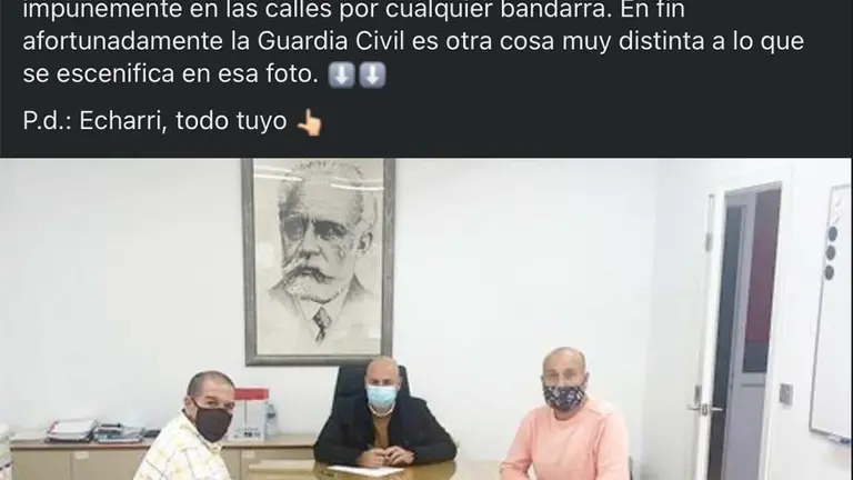 Post de Redondo en Facebook