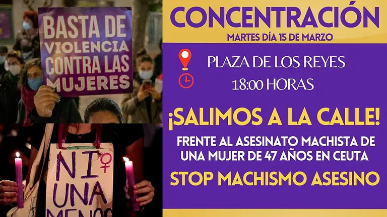 Cartel concentraci&oacute;n de condena del crimen machista