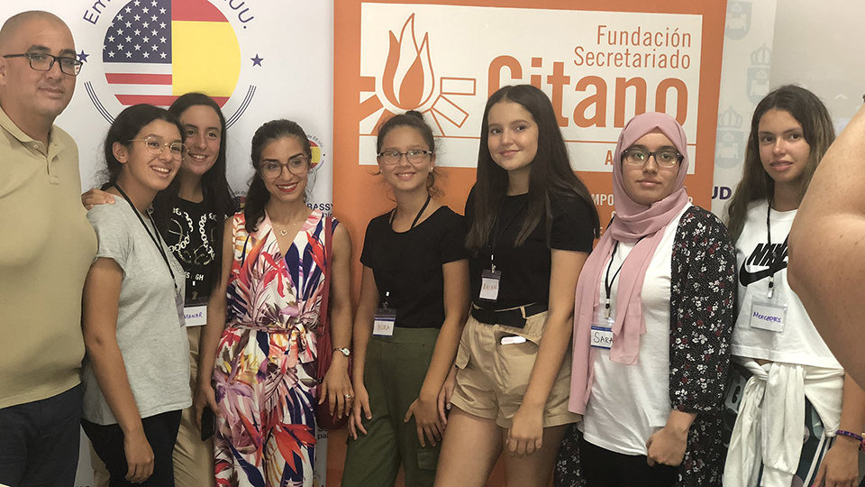 Alumnas ceutíes en el campus de robótica grupo