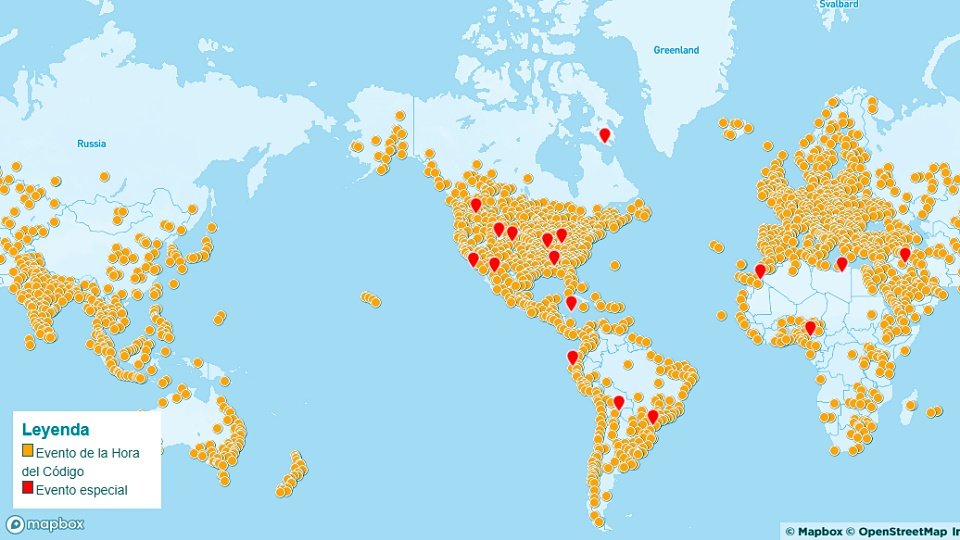 hora código mapa