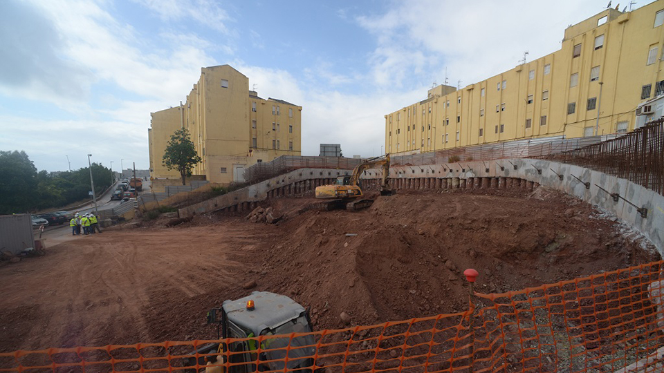 Obras del aparcamiento de Juan Carlos I. Septiembre 2020