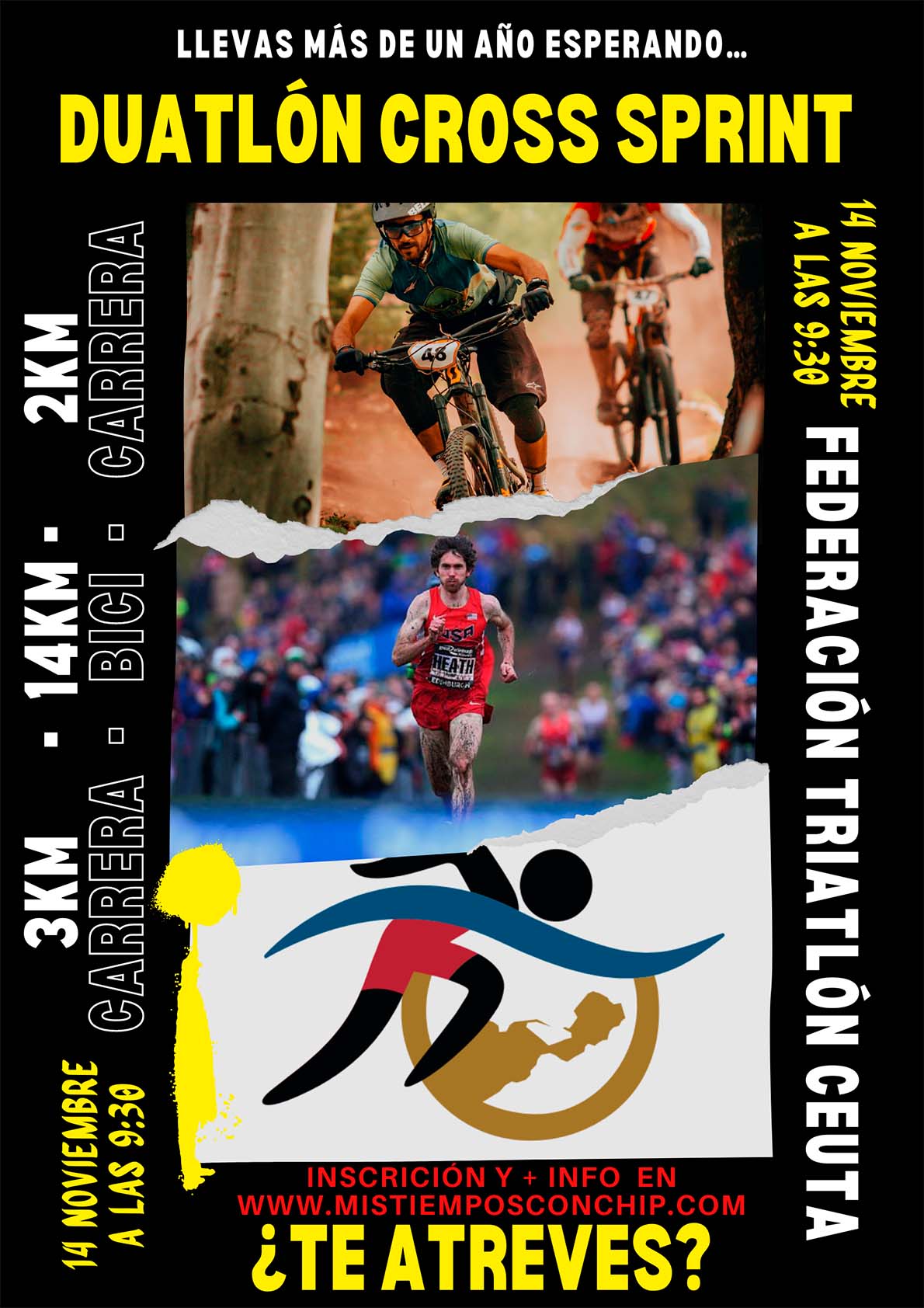 Cartel duatlón cross sprint