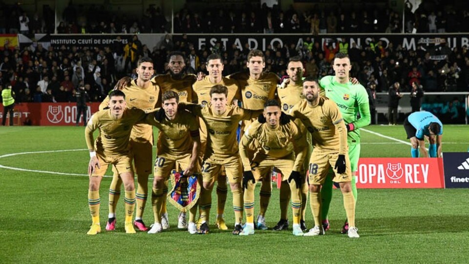 Once inicial del Barça para el partido de Copa contra el Ceuta