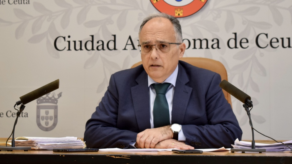 Alberto Gaitán, durante el transcurso de una rueda de prensa