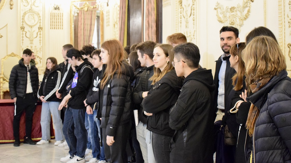 Celaya recepción estudiantes italianos bachillerato