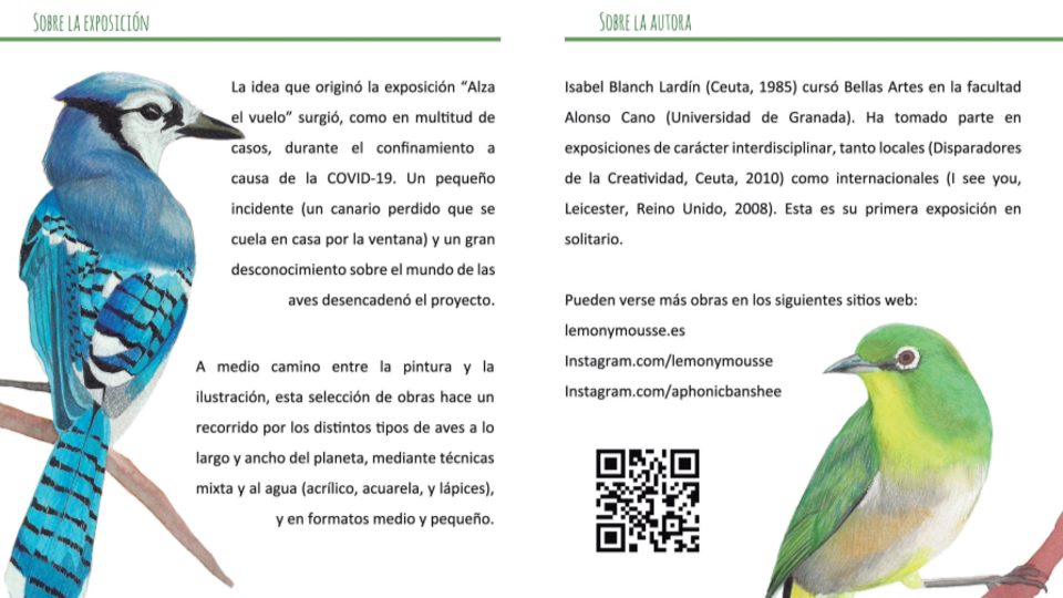 Díptico de 'Alza el vuelo', de Isabel Blanch Lardín