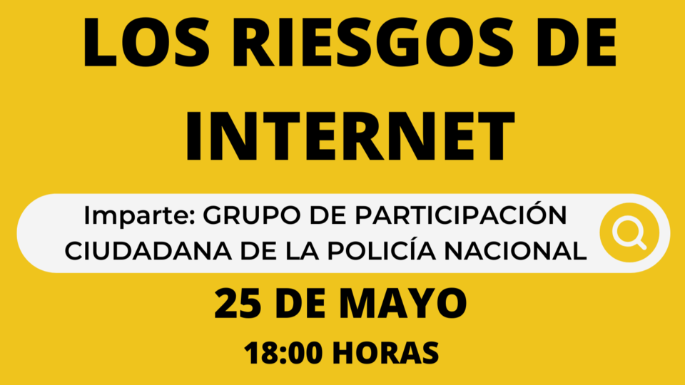 Parte del cartel promocional de la charla sobre los riesgos de Internet de FAMPA