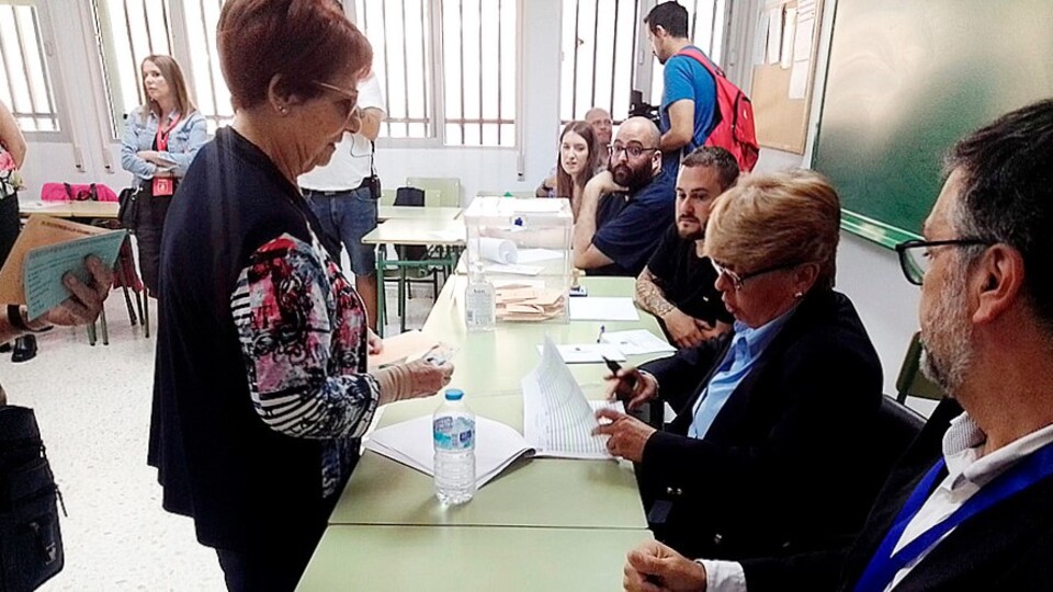 La Casa de la Juventud, durante la jornada electoral