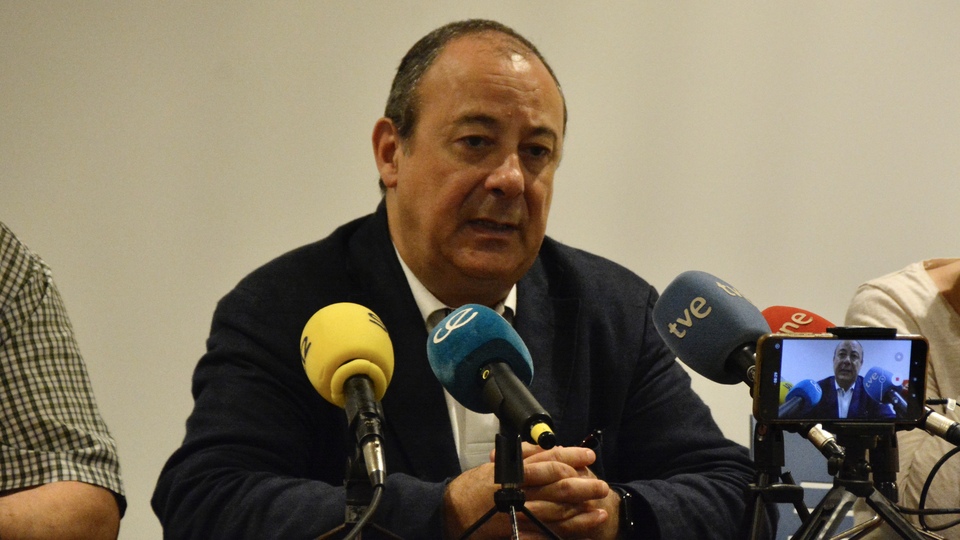 Carlos Bravo, durante el transcurso de una rueda de prensa / Alejandro Castillo